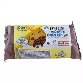 Frollini con gocce di cioccolato monoporzione da 70gr Zerglutine