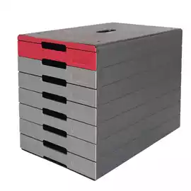 Cassettiera Idealbox Pro 7 7 cassetti 36,5x32,2x25cm rosso 