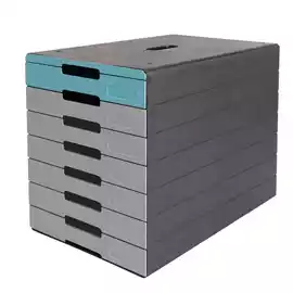 Cassettiera Idealbox Pro 7 7 cassetti 36,5x32,2x25cm azzurro 