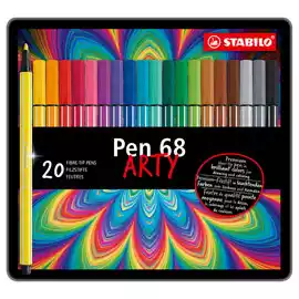 Pennarelli Pen 68 colori assortiti  scatola in metallo 20 pezzi