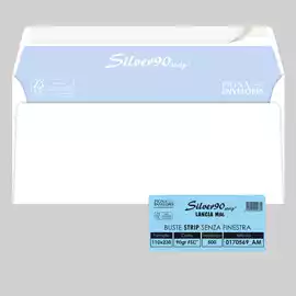 Busta Silver90 Strip FSC senza finestra internografata 11x23cm 90gr...