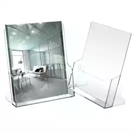 Portadepliant 23x25,5x3cm plastica trasparente 