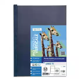 Portalistini personalizzabile Uno TI 30x42cm (libro) 12 buste blu  