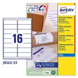 Etichette adesive J8162 in carta angoli arrotondati inkjet permanenti...