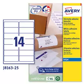 Etichette adesive J8163 in carta angoli arrotondati inkjet permanenti...