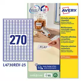 Etichette adesive L4730REV in carta angoli arrotondati rimovibili...