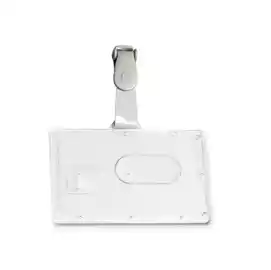 Portabadge rigido Pocket clip in plastica 5,3x8,5cm 