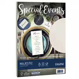 Carta metallizzata Special Events A4 120gr crema  conf. 20 fogli