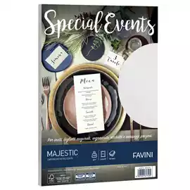 Carta metallizzata Special Events A4 250gr bianco  conf. 10 fogli