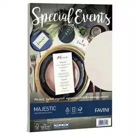 Carta metallizzata Special Events A4 250gr crema  conf. 10 fogli