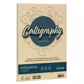 Carta Calligraphy Pergamena A4 190gr crema 05  conf. 50 fogli
