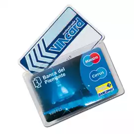 Portacard Cristalcard per 2 tessere 9,7x6,3cm  conf. 100 pezzi