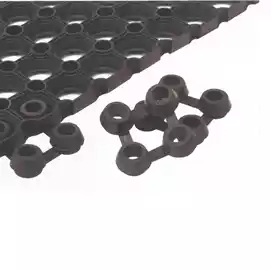 Connettori per tappeto in gomma Best nero  conf. 25 pezzi