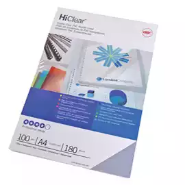 Copertine HiClear per rilegatura A4 300 micron trasparente  conf. 100...