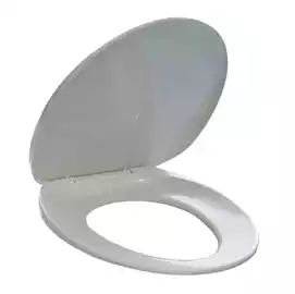 Sedile per WC universale PPL distanza fori da 8,5 a 17,5cm bianco 