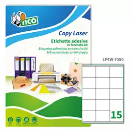 Etichette adesive LP4W in carta con margini laser permanenti...