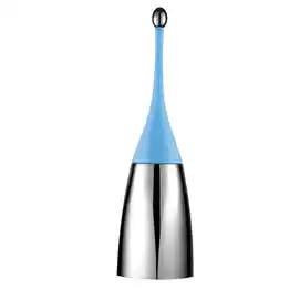 Portascopino Soft Touch 12x12x48,5cm azzurro acciaio lucido  