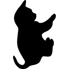 Lavagna da parete Silhouette 45,5x29cm forma gatto nero 
