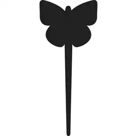 Silhouette Tags forma farfalla nero  set 5 pezzi