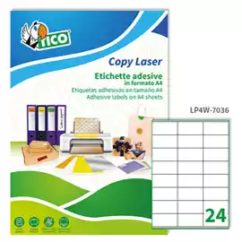 Etichette adesive LP4W in carta con margini laser permanenti 70x36mm...