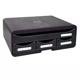 Cassettiera Toolbox 27x35,5x13,5cm 4 cassetti nero 