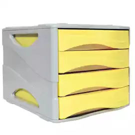 Cassettiera Keep Colour Pastel 25x32cm cassetti 5cm grigio giallo 