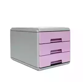 Mini Cassettiera Keep Colour Pastel 17x25,4x17,7cm grigio lilla 