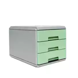 Mini Cassettiera Keep Colour Pastel 17x25,4x17,7cm grigio verde 