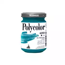 Colore vinilico Polycolor 140ml blu primario cyan 