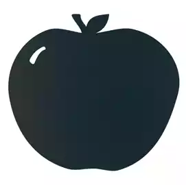 Lavagna da parete silhouette 31,6x29,1cm forma mela nero 