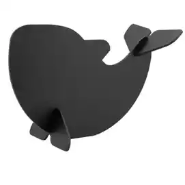 Lavagna Silhouette forma balena 22x14,5x10cm nero 
