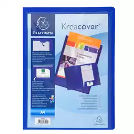 Cartella di presentazione Kreacover in PP 2 alette blu A4 
