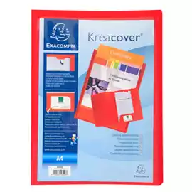 Cartella di presentazione Kreacover in PP 2 alette rosso A4 
