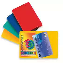 Busta porta card 5,8x8,7cm 2 tasche colori assortiti  