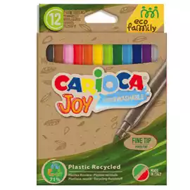 Pennarelli Joy Eco Family lavabili colori assortiti  scatola 12 pezzi
