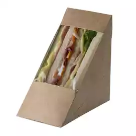 Scatole per sandwich Street Food in carta kraft 12,3x7,2x12,3cm...