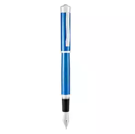 Penna stilografica Strata tratto medio fusto blu 