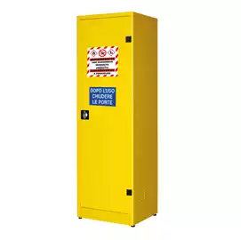 Armadio di sicurezza per liquidi infiammabili 57,5x50x185cm giallo 