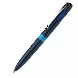 Penna a sfera Take 4 punta media 4 colori fusto blu 