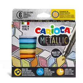 Pennarelli Maxi Metallic colori assortiti  scatola 6 pezzi