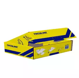 Scatola spedizioni Postal Box XS 34x24x6cm giallo blu 