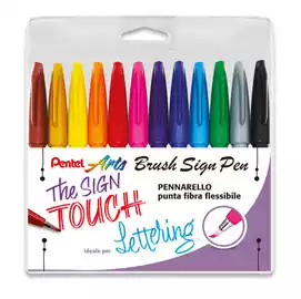 Pennarello Brush Sign Pen colori assortiti  conf. 12 pezzi