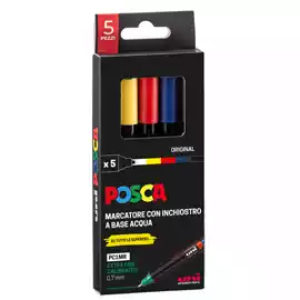 Marcatore  Posca PC5M punta media 1,8 2,5mm colori assortiti   conf....