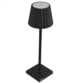 Lampada da tavolo a led 10x10x38cm alluminio pmma nero  