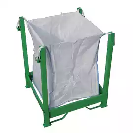 Struttura porta Big Bag con supporti inferiori reggi sacco verde 