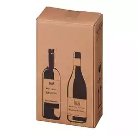 Scatola Wine Pack 2 bottiglie 20,4x10,8x36,8cm cartone doppia onda...