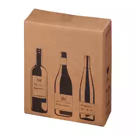 Scatola Wine Pack 3 bottiglie 30,5x10,8x36,8cm cartone doppia onda...
