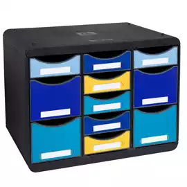 Cassettiera Store Box Multi Bee Blue 11 cassetti nero multicolore 