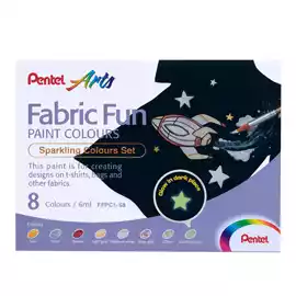 Colore in tubetto per tessuto Fabric Fun colori sparkling assortiti...