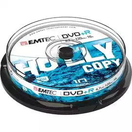  DVD+R registrabile, 4,7GB, 16x spindle conf. 10 pz